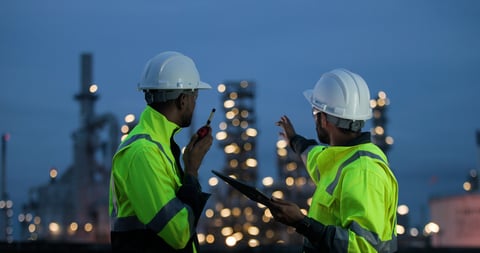 Industrial engineer with safety gear